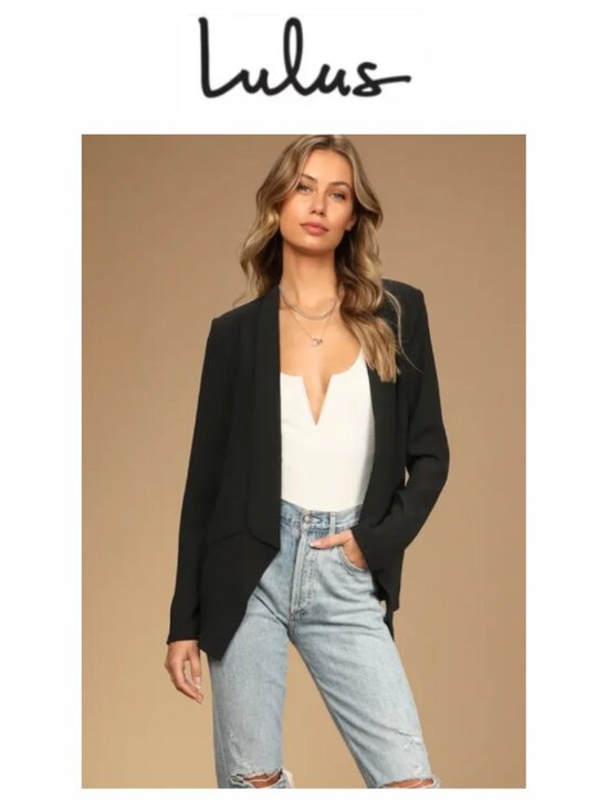 Lulus Jackets & Blazers - Lulus black open front blazer jacket (Size S)